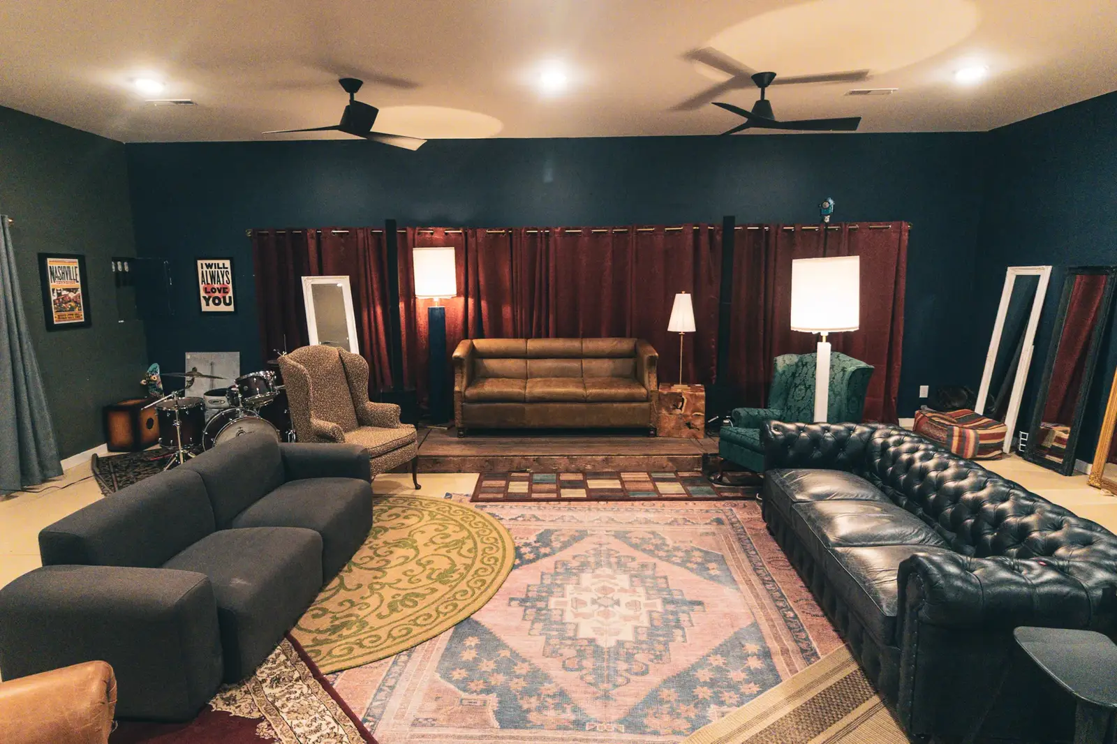 Cozy living room lounge area