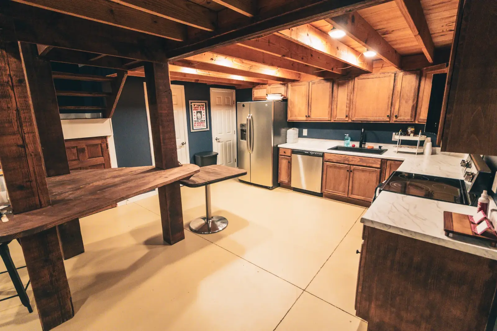 Rustic kitchen interior with farmhouse charm